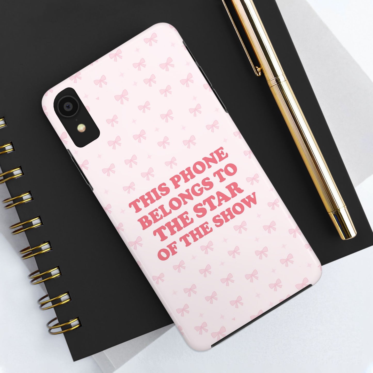 Sosa Nova “Star of the Show” Pink Bow Phone Case