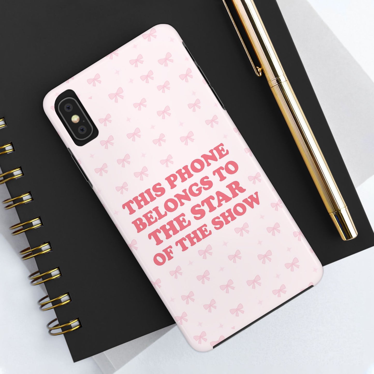 Sosa Nova “Star of the Show” Pink Bow Phone Case