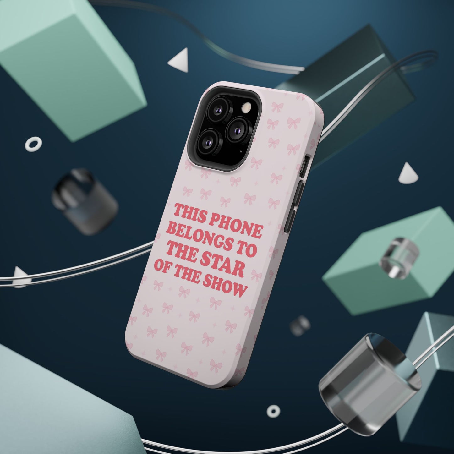 Sosa Nova “Star of the Show” Pink Bow MagSafe Phone Case