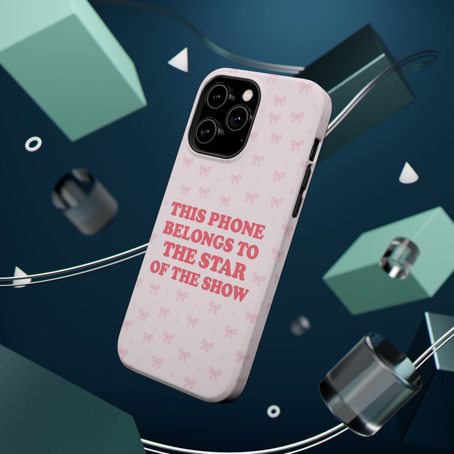Sosa Nova “Star of the Show” Pink Bow MagSafe Phone Case