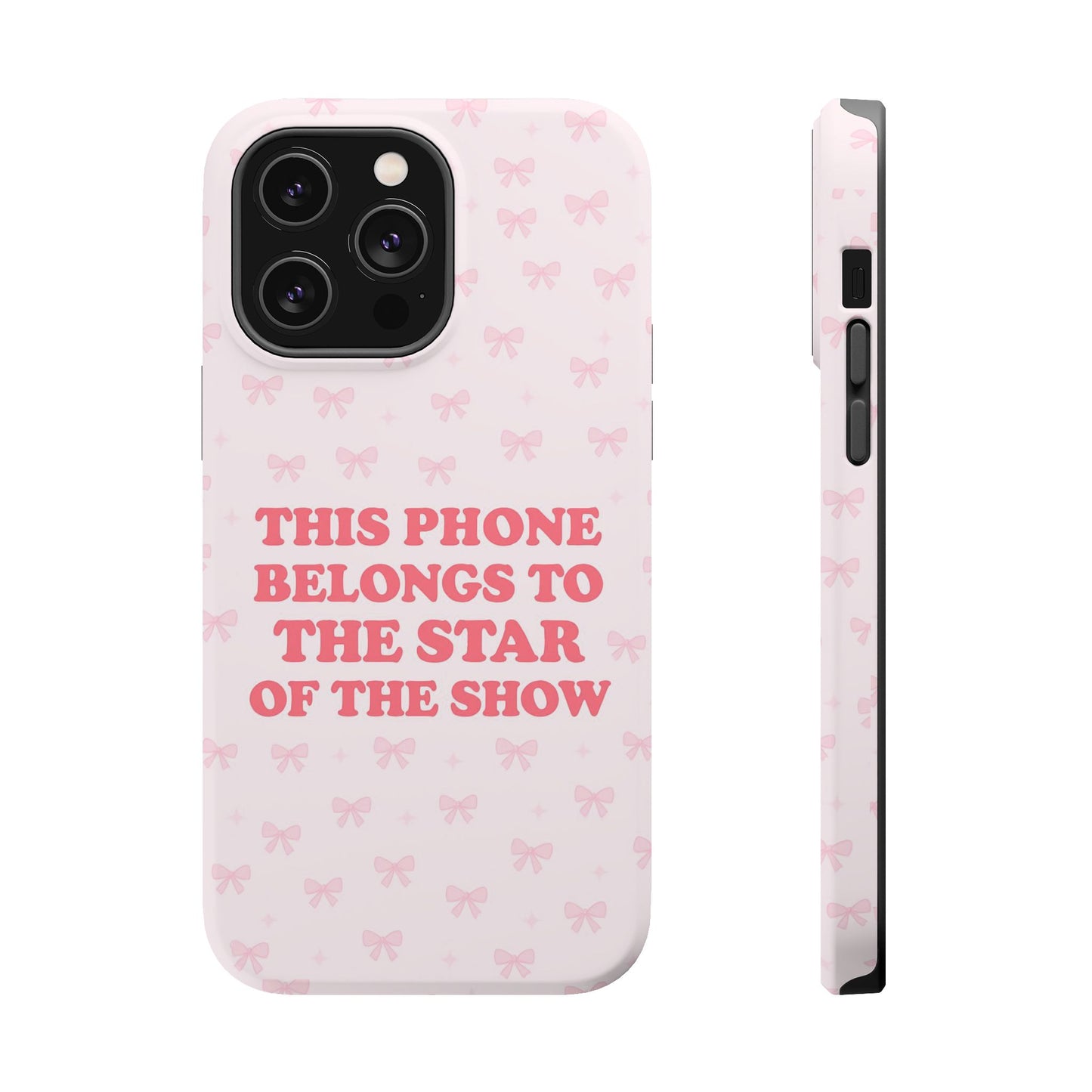 Sosa Nova “Star of the Show” Pink Bow MagSafe Phone Case