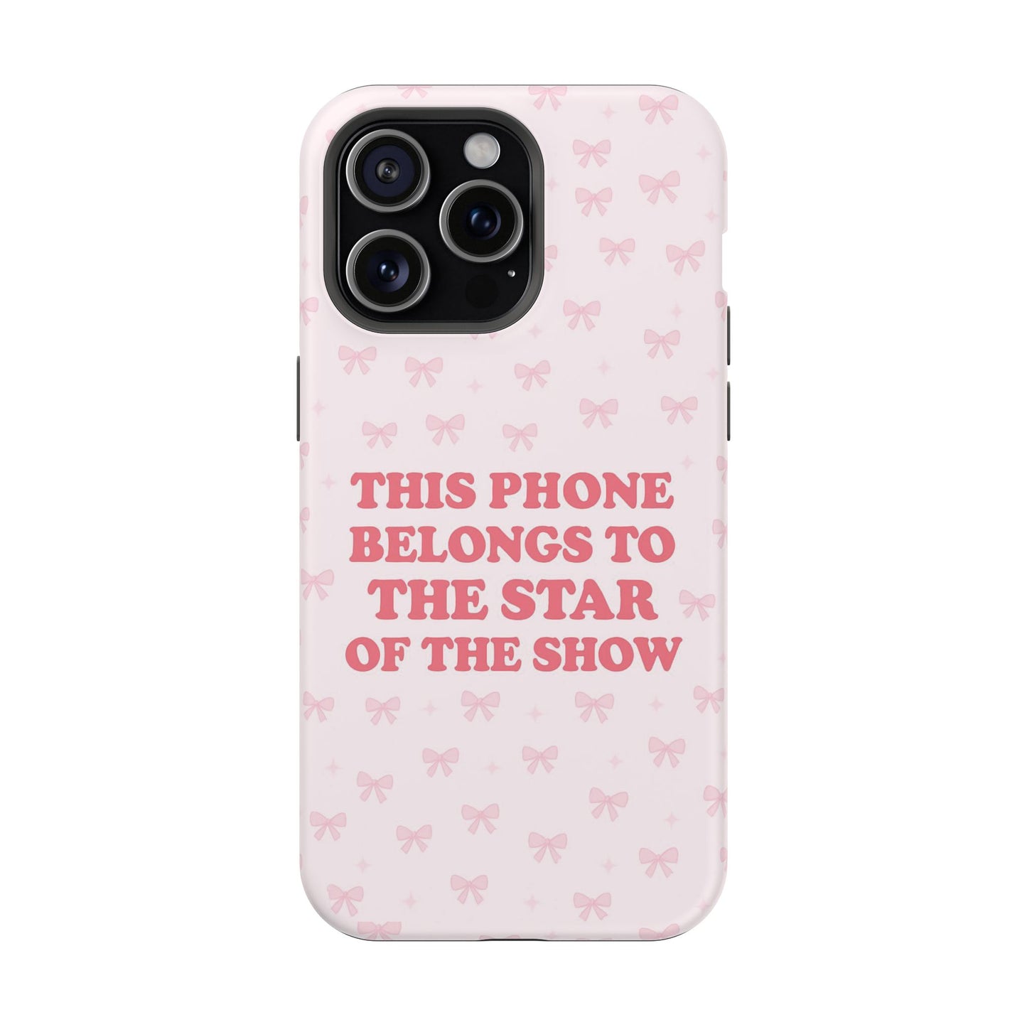 Sosa Nova “Star of the Show” Pink Bow MagSafe Phone Case