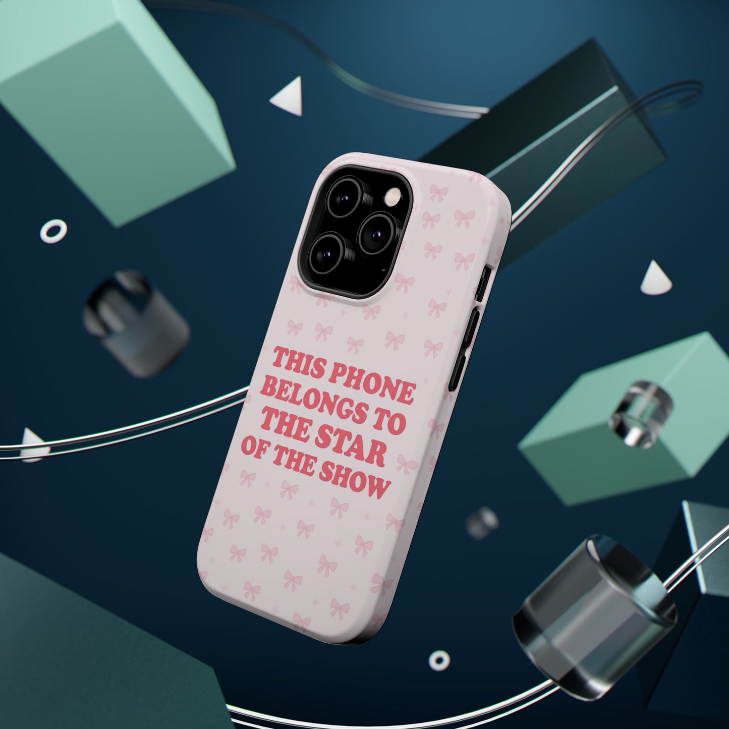 Sosa Nova “Star of the Show” Pink Bow MagSafe Phone Case