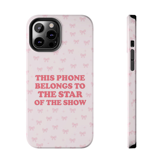 Sosa Nova “Star of the Show” Pink Bow Phone Case