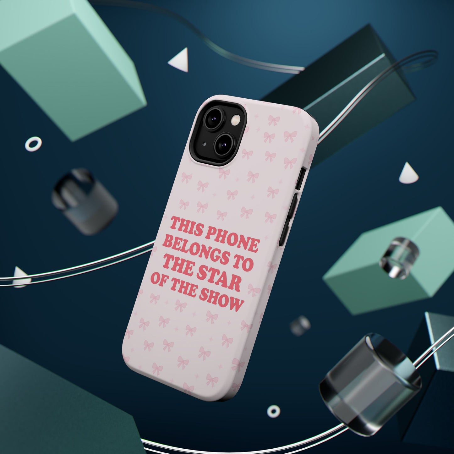 Sosa Nova “Star of the Show” Pink Bow MagSafe Phone Case