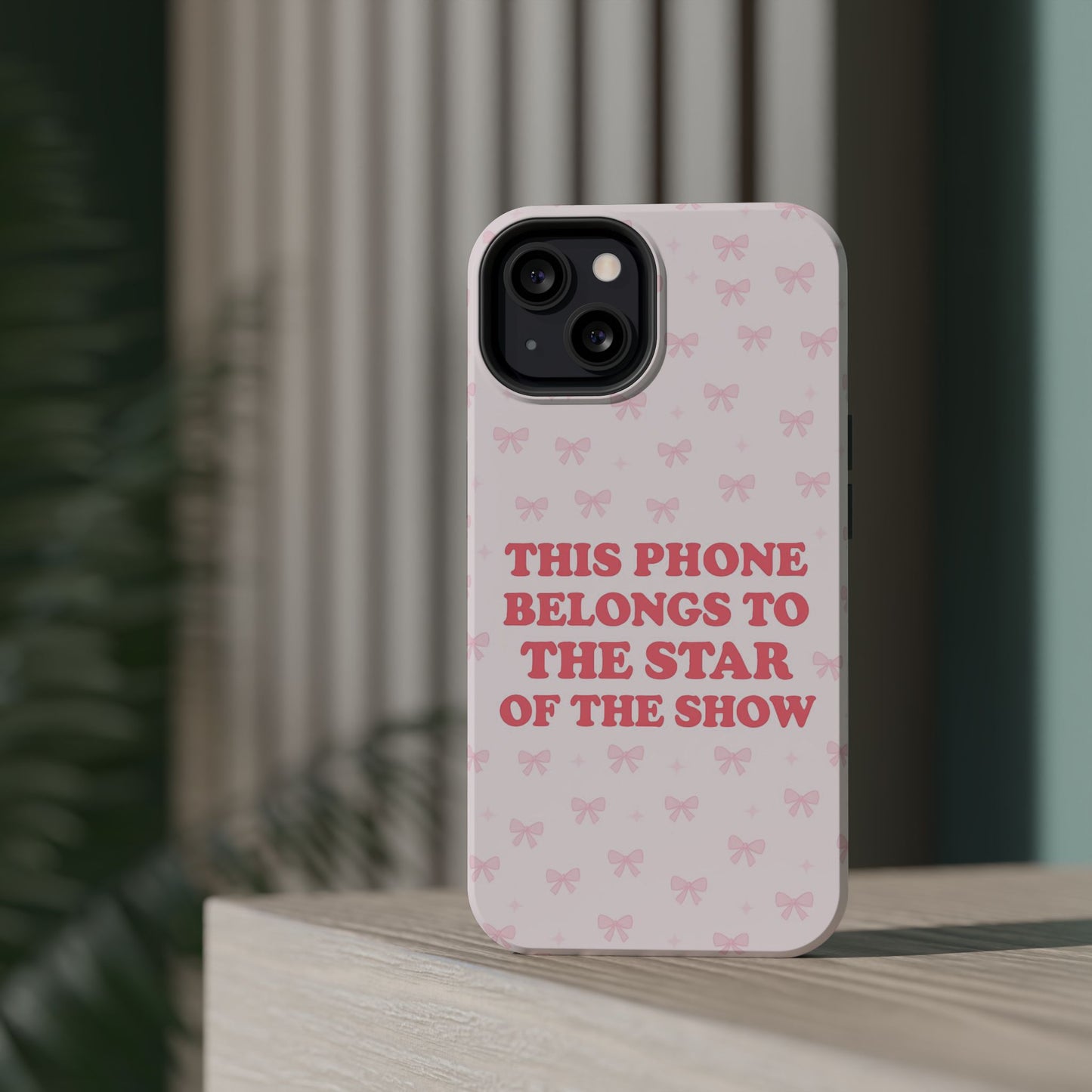 Sosa Nova “Star of the Show” Pink Bow MagSafe Phone Case