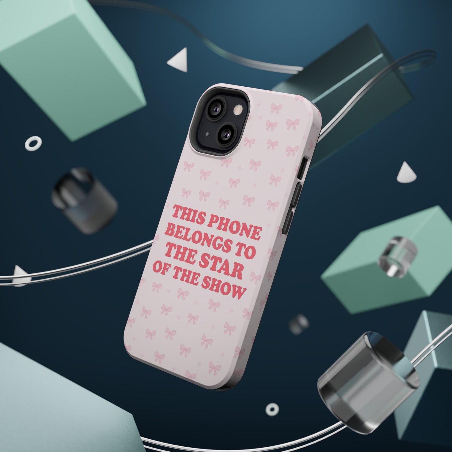 Sosa Nova “Star of the Show” Pink Bow MagSafe Phone Case
