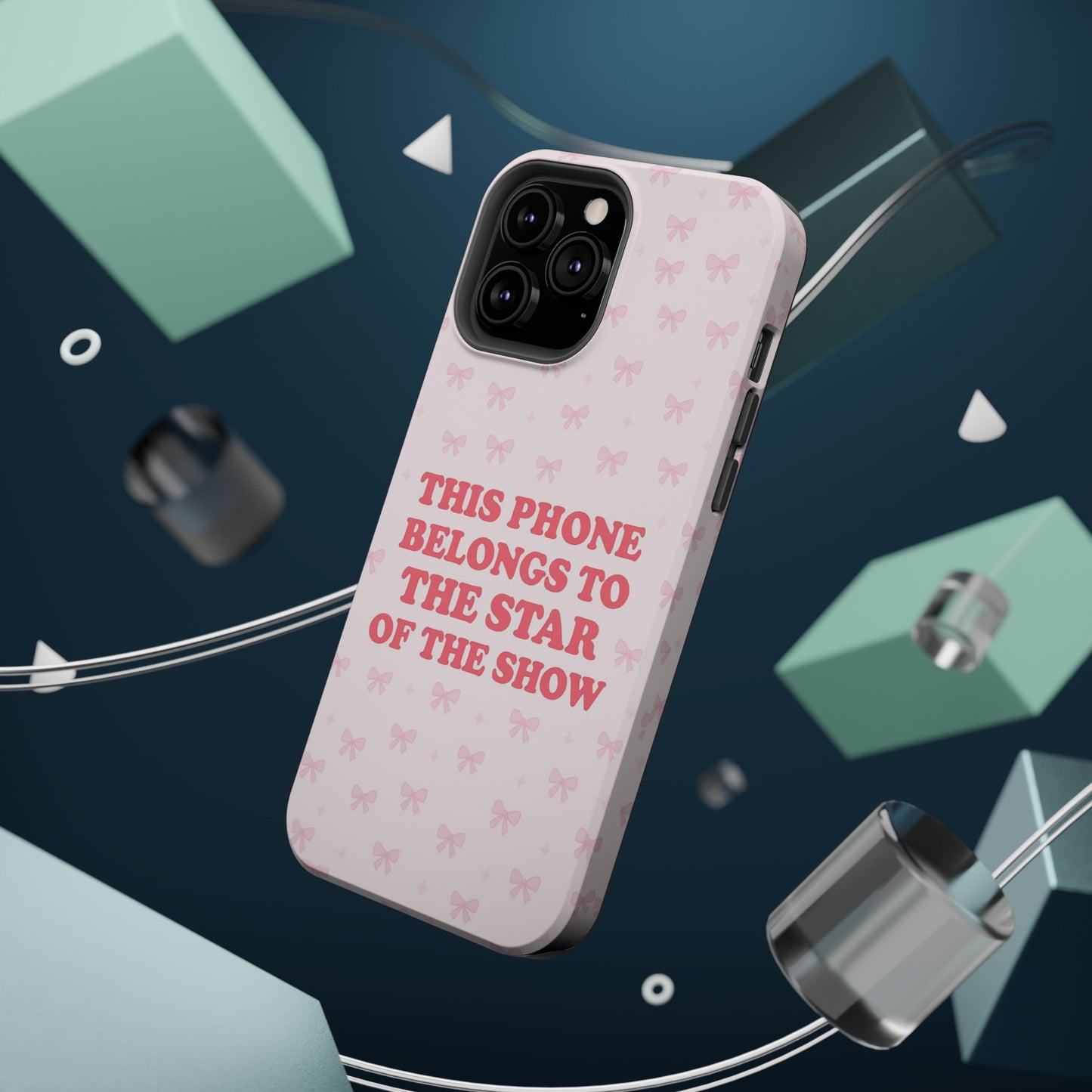 Sosa Nova “Star of the Show” Pink Bow MagSafe Phone Case