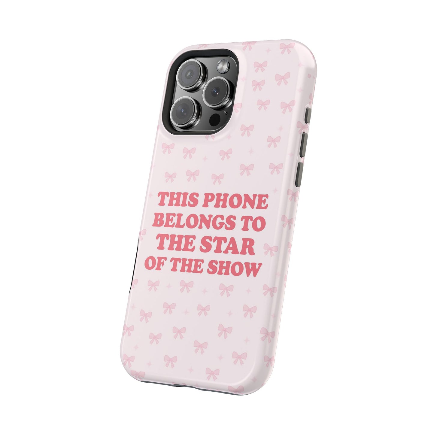 Sosa Nova “Star of the Show” Pink Bow MagSafe Phone Case