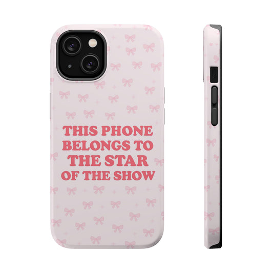 Sosa Nova “Star of the Show” Pink Bow MagSafe Phone Case