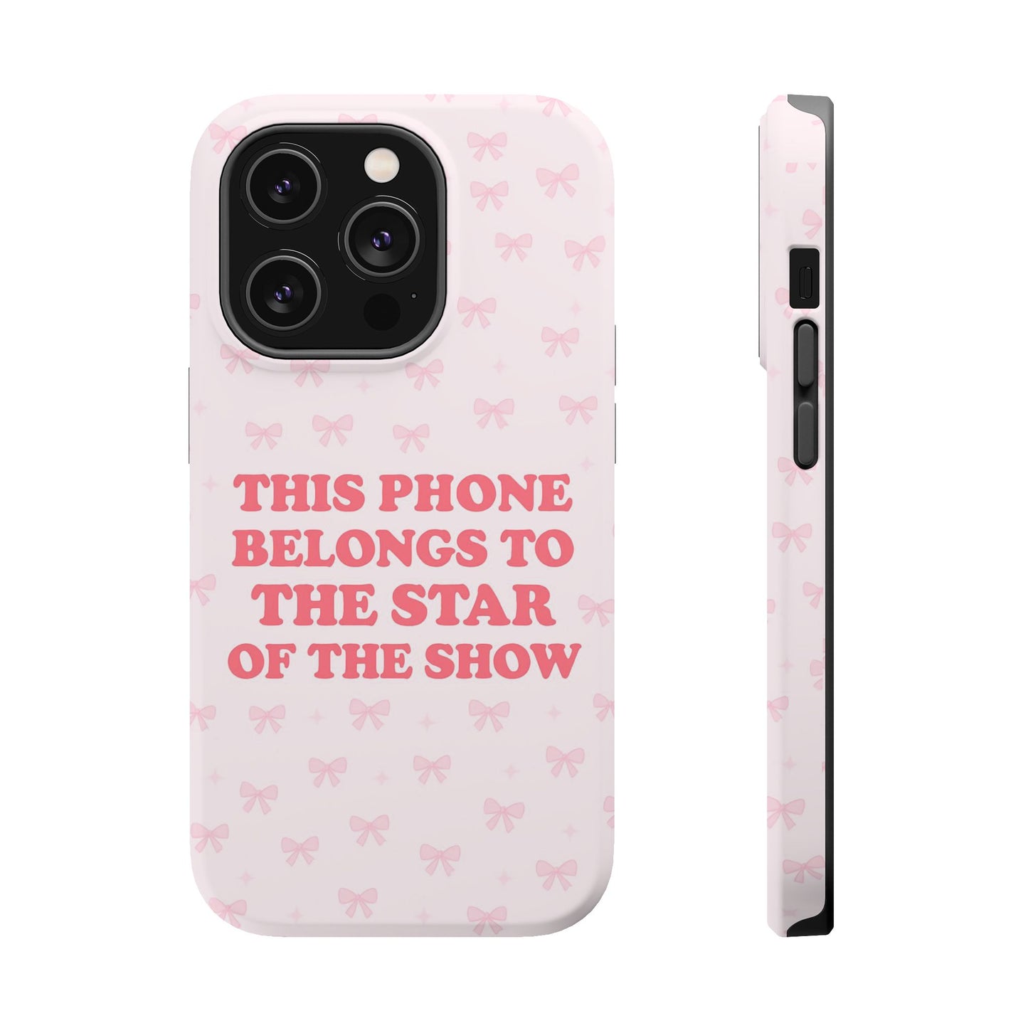 Sosa Nova “Star of the Show” Pink Bow MagSafe Phone Case