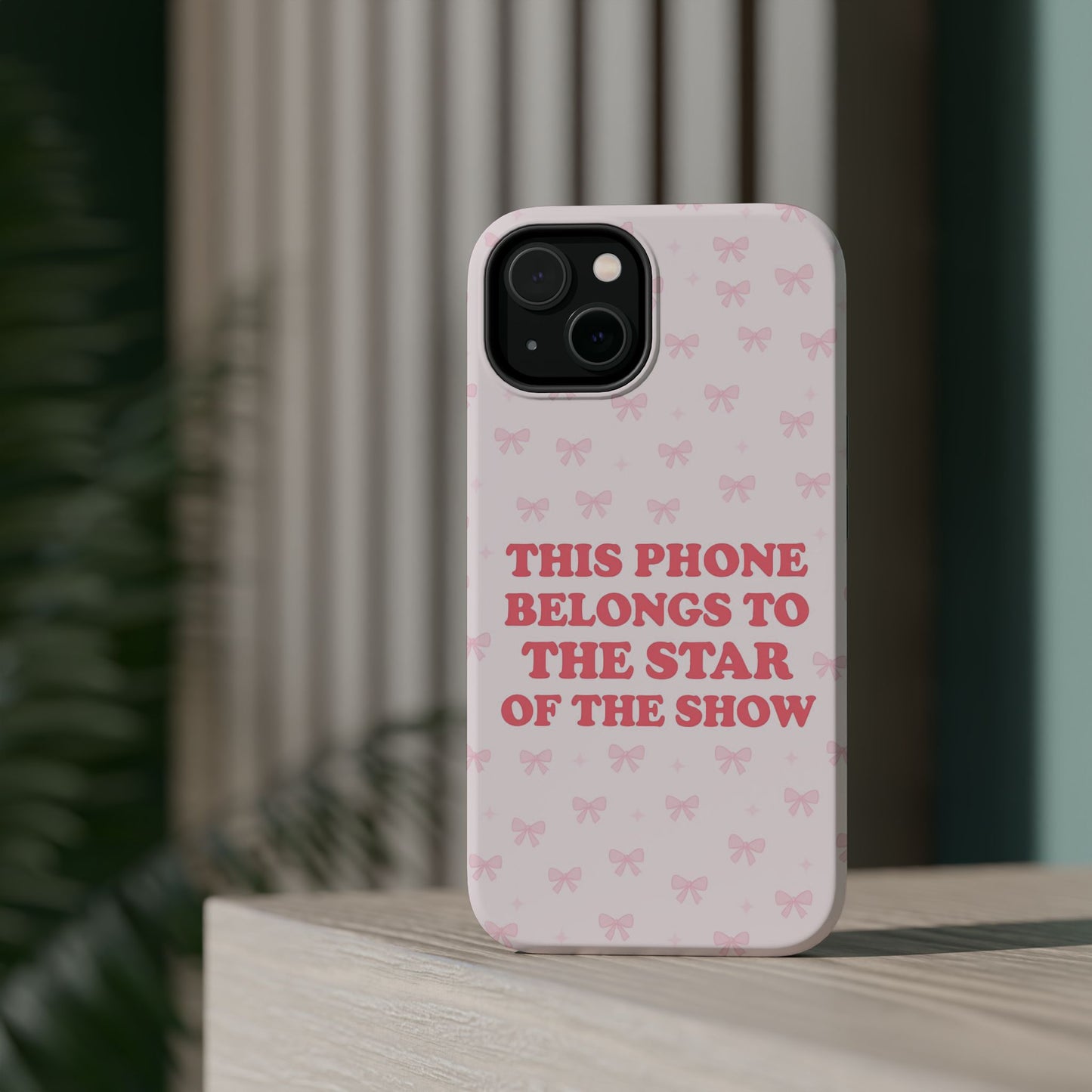 Sosa Nova “Star of the Show” Pink Bow MagSafe Phone Case