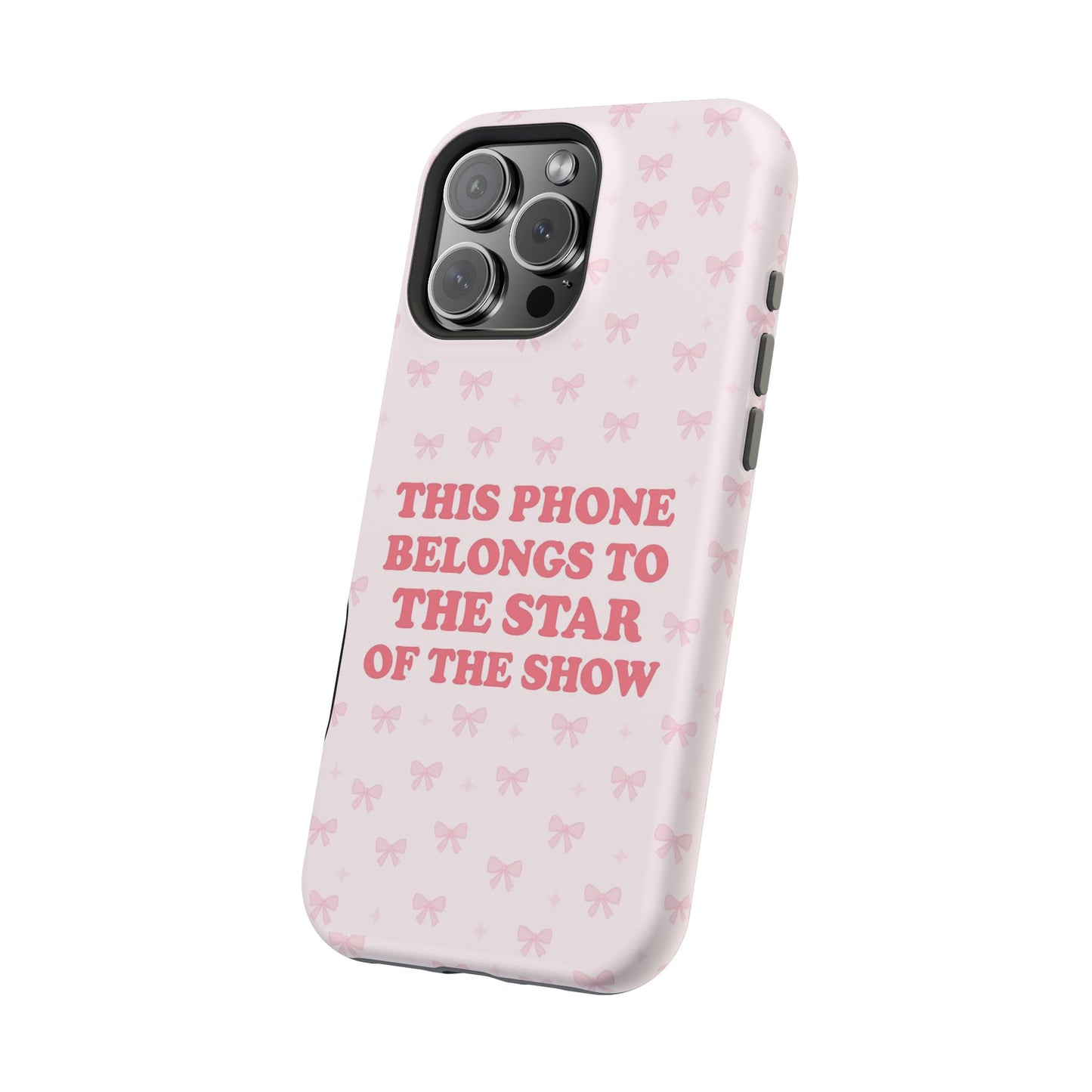 Sosa Nova “Star of the Show” Pink Bow MagSafe Phone Case