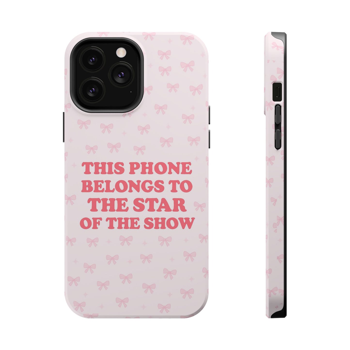 Sosa Nova “Star of the Show” Pink Bow MagSafe Phone Case