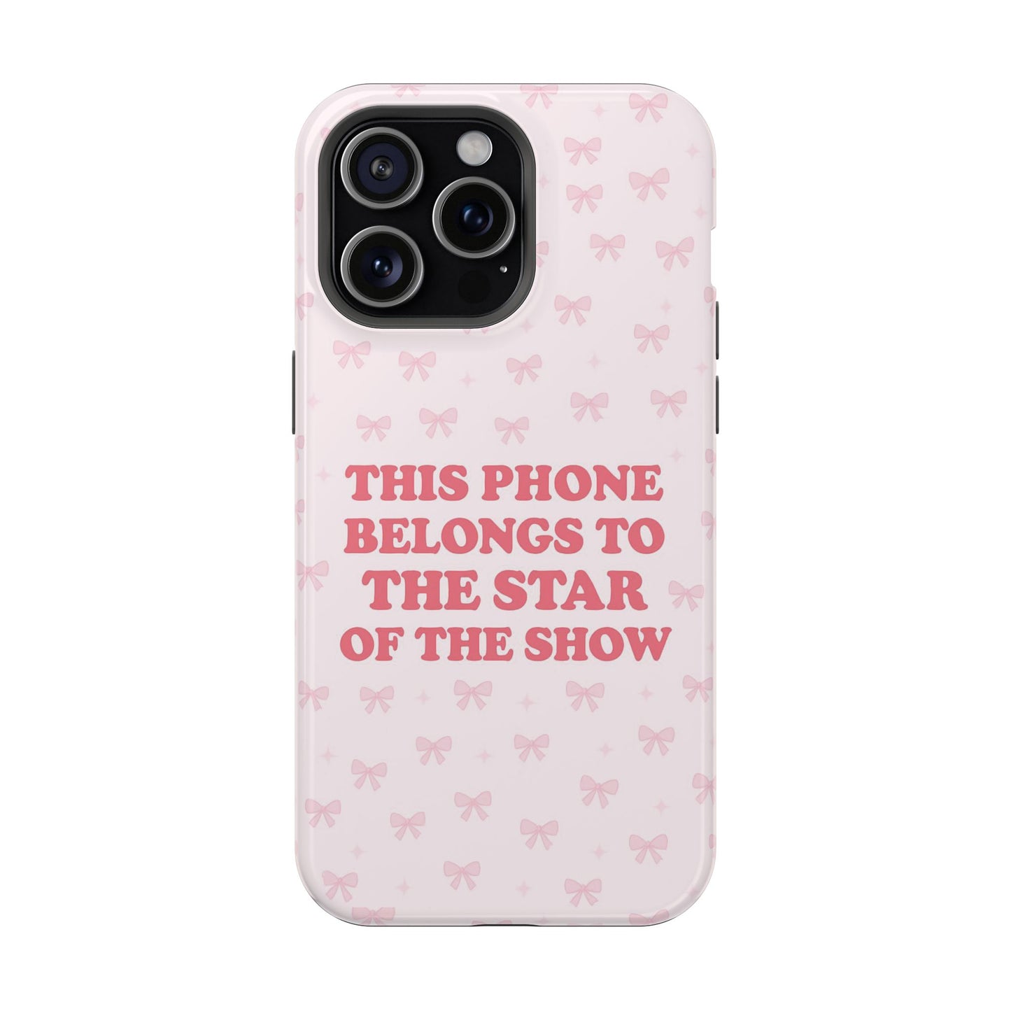 Sosa Nova “Star of the Show” Pink Bow MagSafe Phone Case