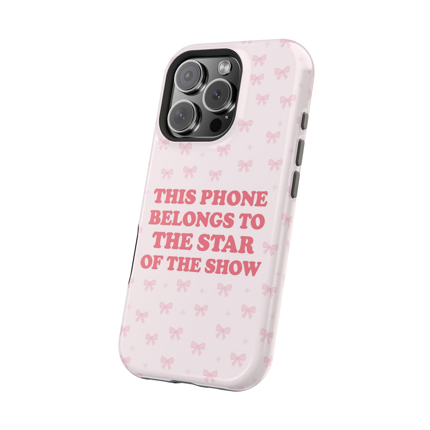 Sosa Nova “Star of the Show” Pink Bow MagSafe Phone Case