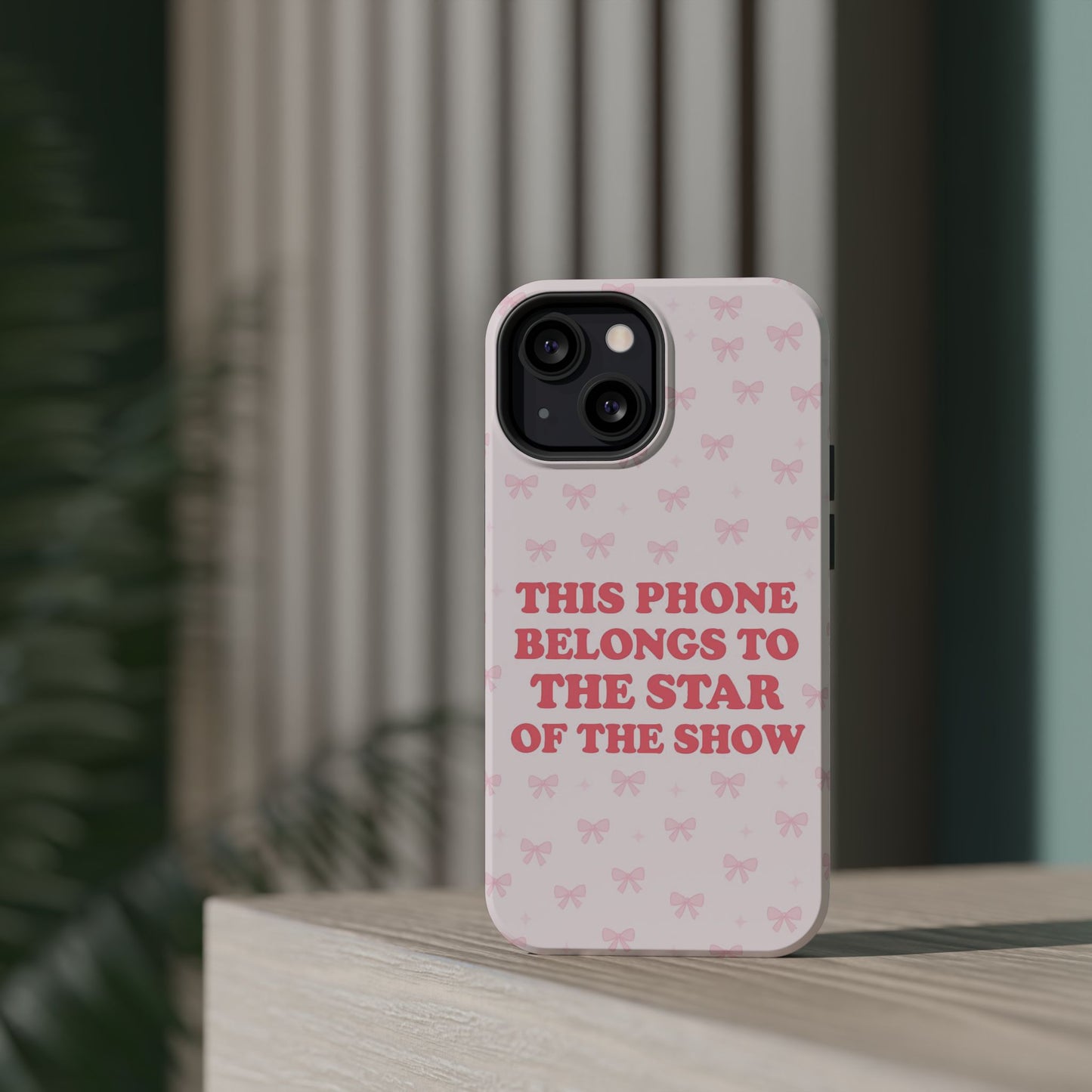Sosa Nova “Star of the Show” Pink Bow MagSafe Phone Case