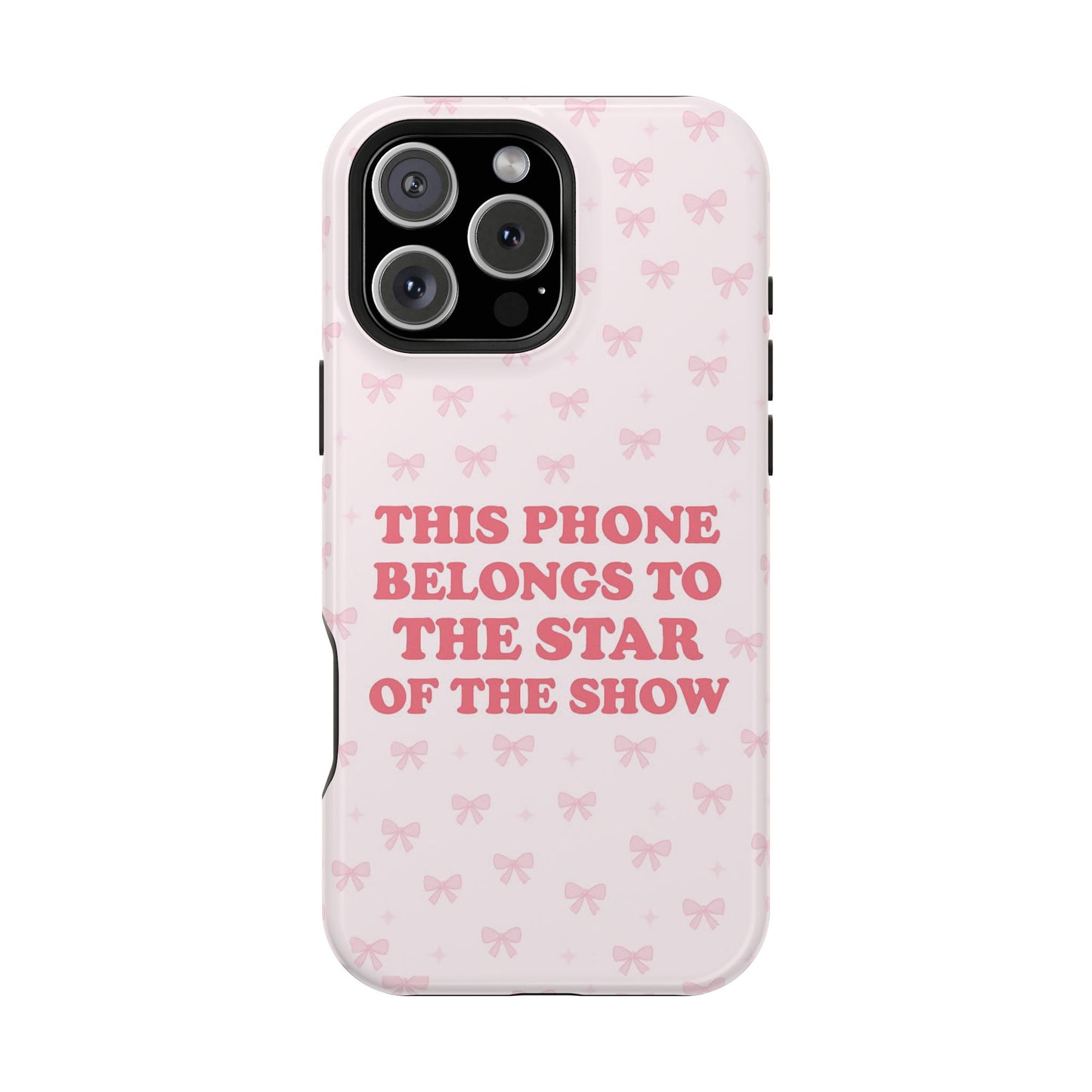 Sosa Nova “Star of the Show” Pink Bow MagSafe Phone Case