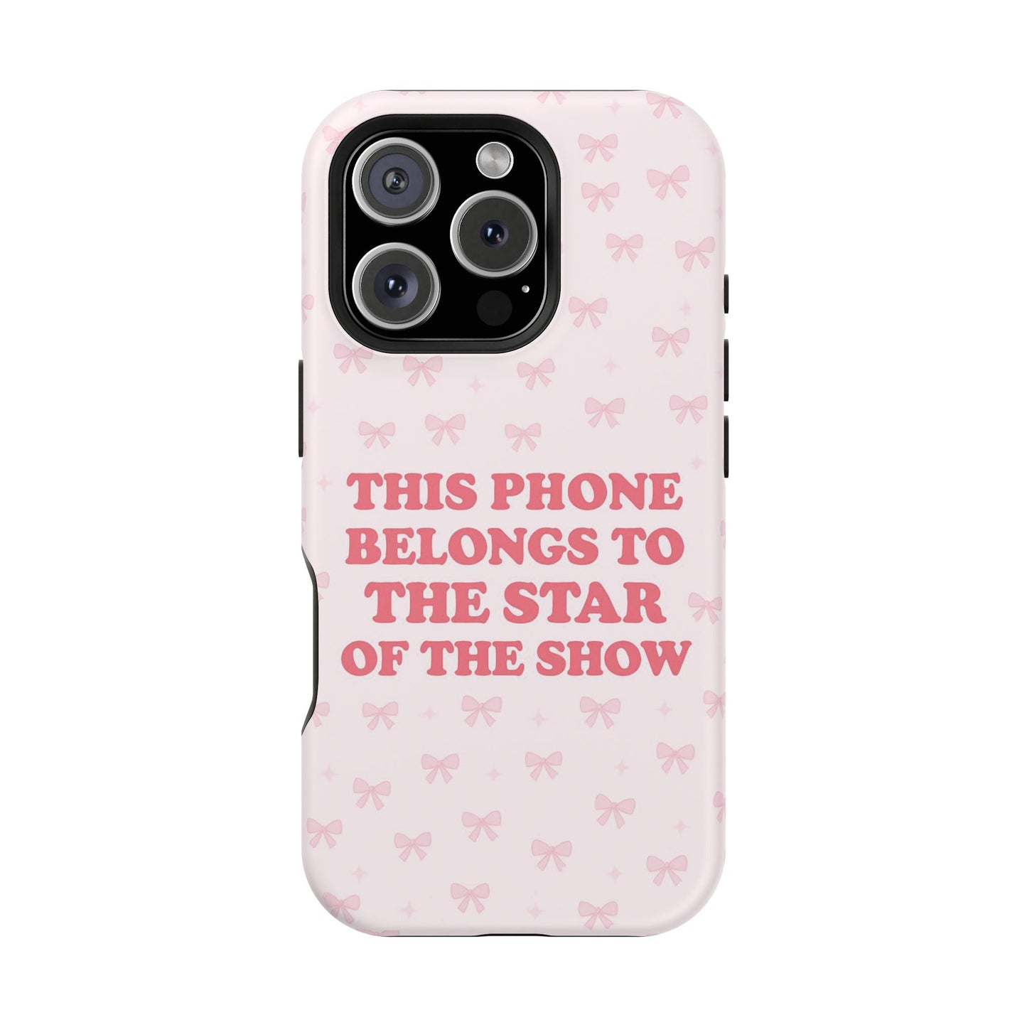 Sosa Nova “Star of the Show” Pink Bow MagSafe Phone Case