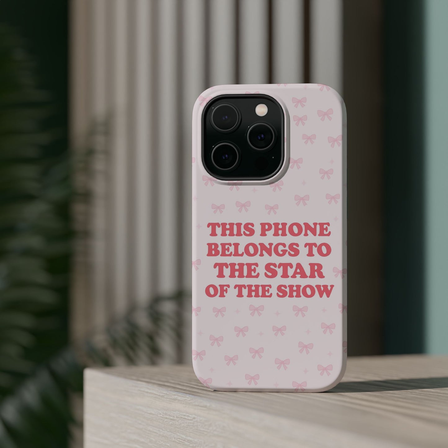 Sosa Nova “Star of the Show” Pink Bow MagSafe Phone Case