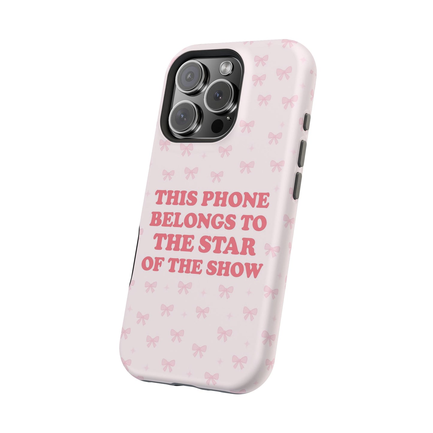 Sosa Nova “Star of the Show” Pink Bow MagSafe Phone Case