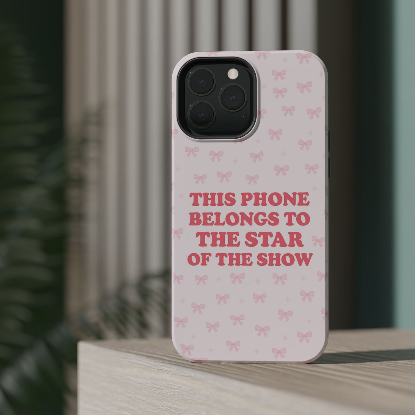 Sosa Nova “Star of the Show” Pink Bow MagSafe Phone Case