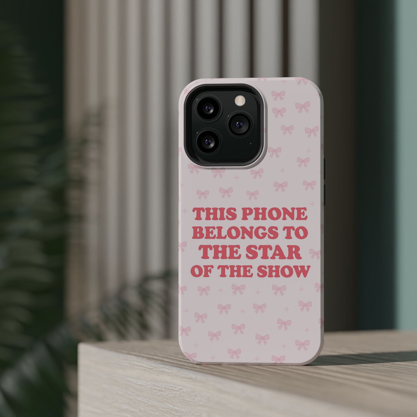 Sosa Nova “Star of the Show” Pink Bow MagSafe Phone Case