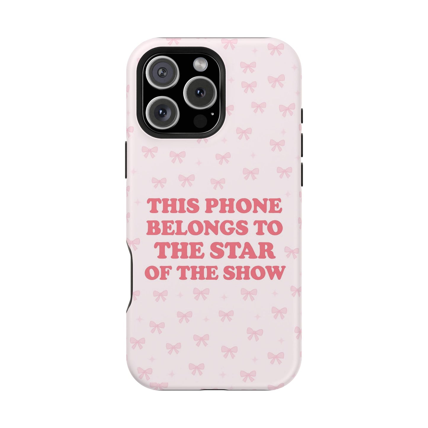 Sosa Nova “Star of the Show” Pink Bow MagSafe Phone Case