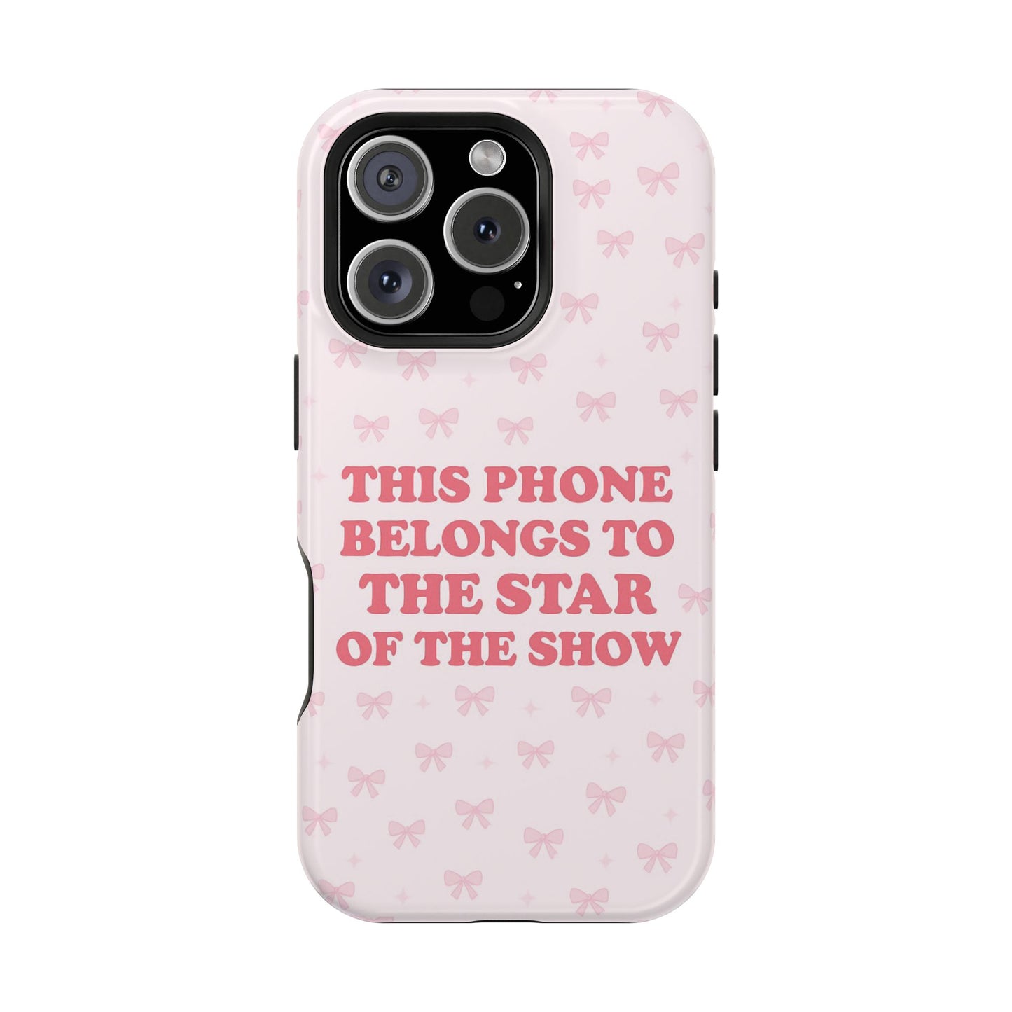 Sosa Nova “Star of the Show” Pink Bow MagSafe Phone Case