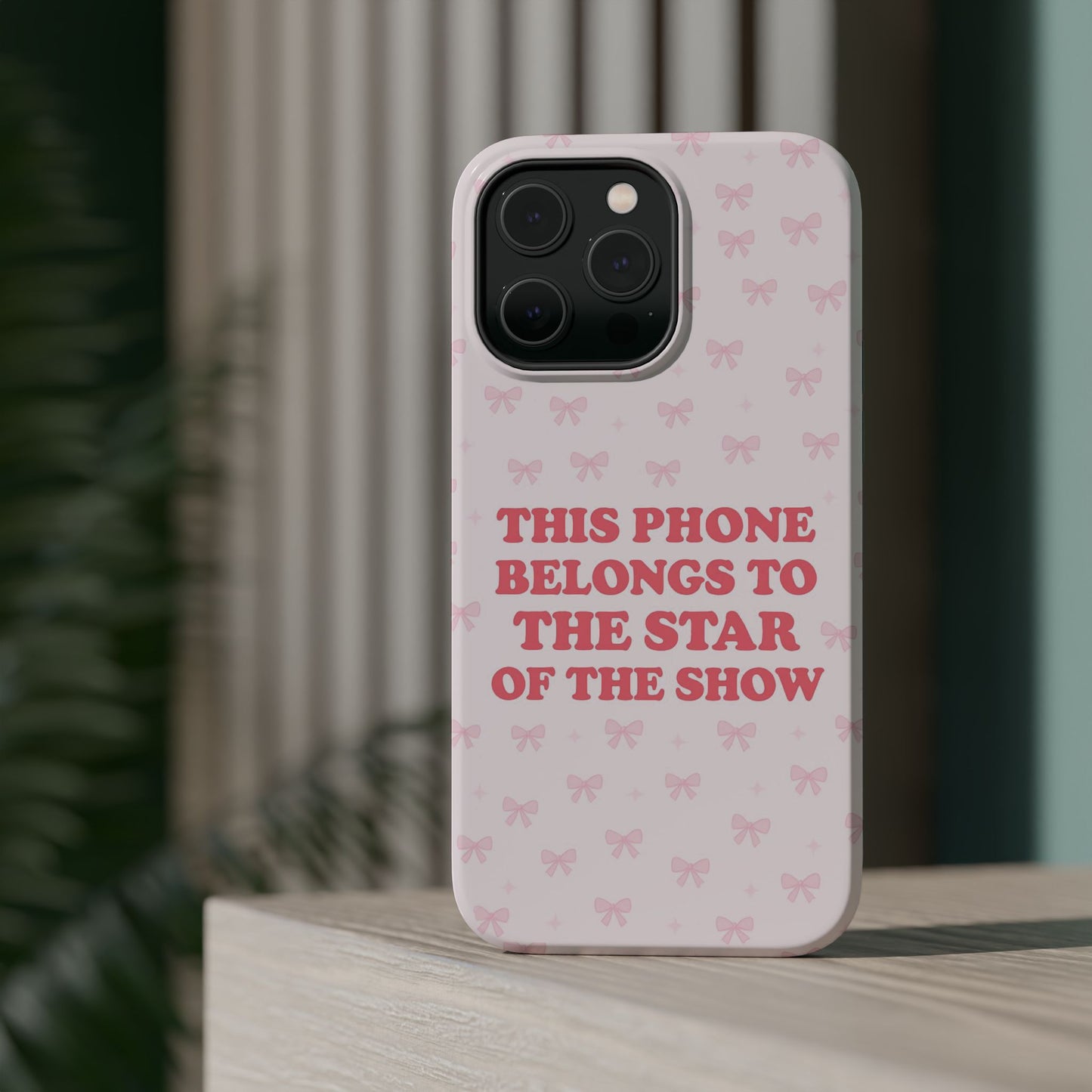 Sosa Nova “Star of the Show” Pink Bow MagSafe Phone Case