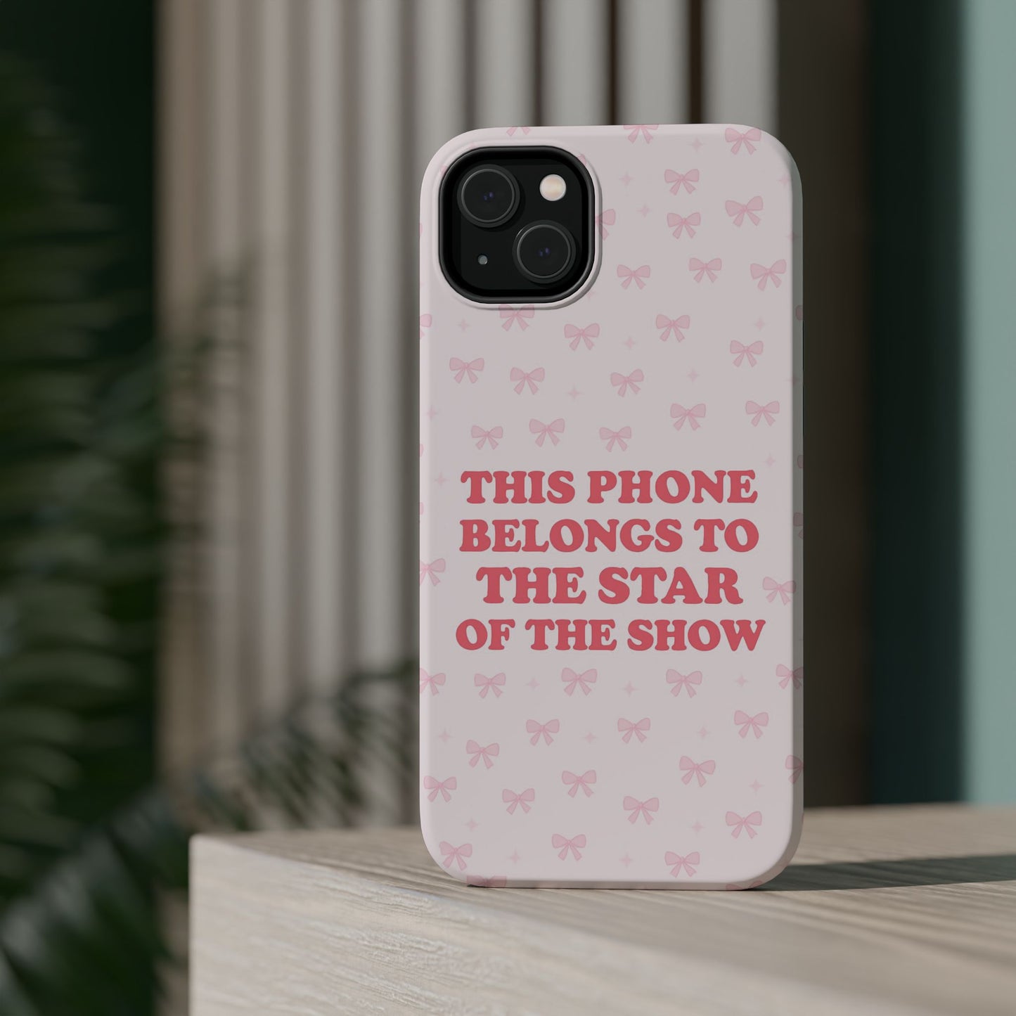 Sosa Nova “Star of the Show” Pink Bow MagSafe Phone Case